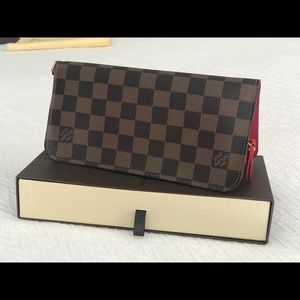 Louis Vuitton Damier Insolite Ebene Rouge Wallet
